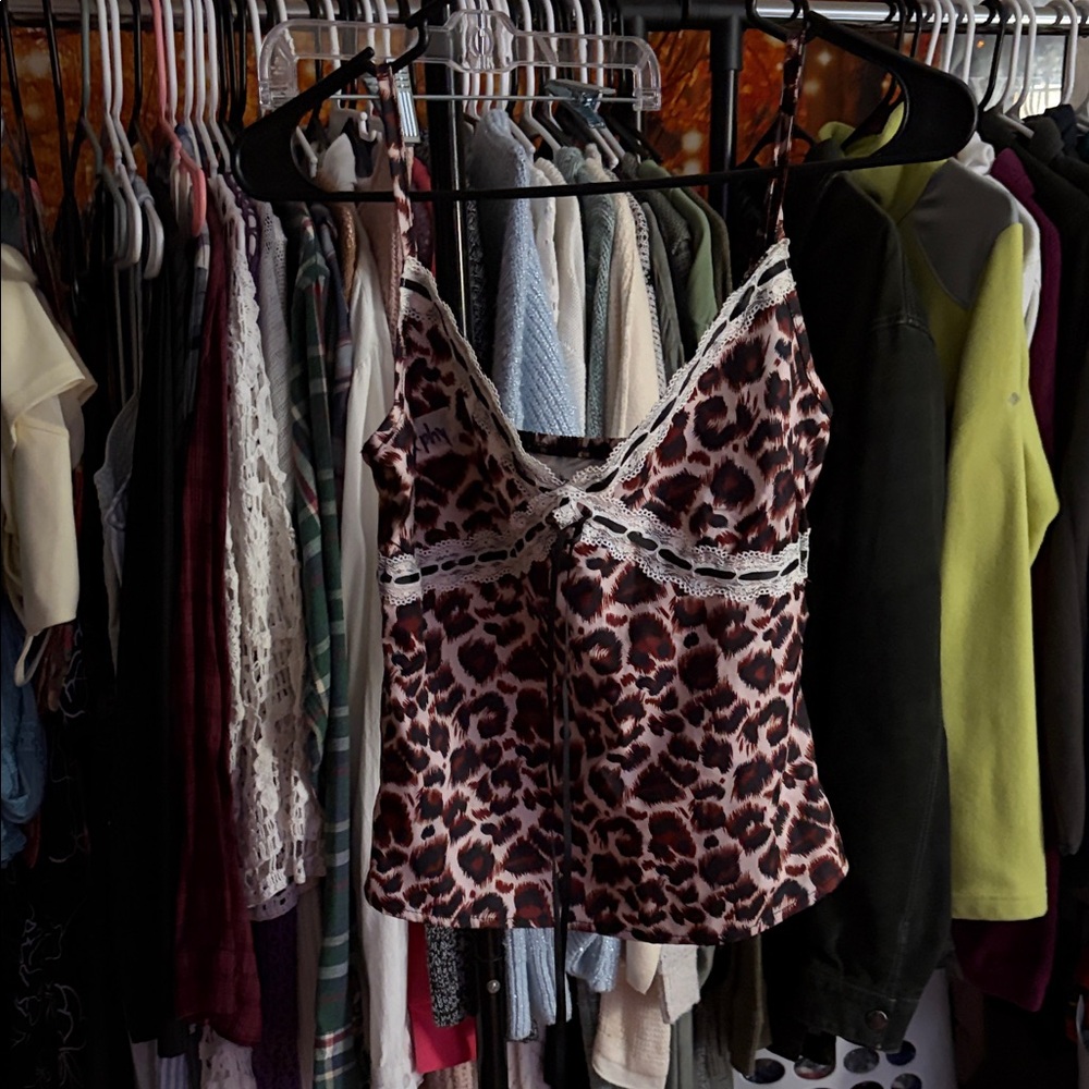 Leopard Print Lace Camisole